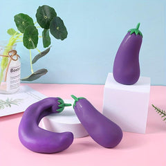 Fruit/Veg TPR Memory Sand Toy Eggplant Decompression