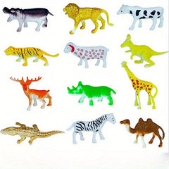 18pcs Dinosaur Animals World Model Soft Rubber Prehistoric Dinosaur Variety Size