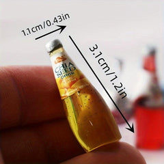 5pcs Resin Dollhouse Juice Drink Mini Wine Bottle Food Props