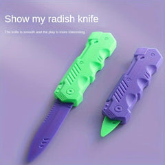 3D Gravity Spring Carrot Telescopic Dagger Toy for Kids