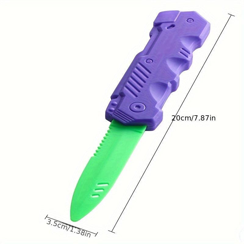 3D Gravity Spring Carrot Telescopic Dagger Toy for Kids