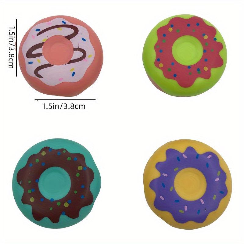 4pcs Mini Donut Pull Back Car Toy Small Car Cartoon Fun Pull Back Donut