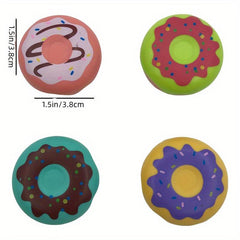 4pcs Mini Donut Pull Back Car Toy Small Car Cartoon Fun Pull Back Donut