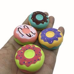 4pcs Mini Donut Pull Back Car Toy Small Car Cartoon Fun Pull Back Donut