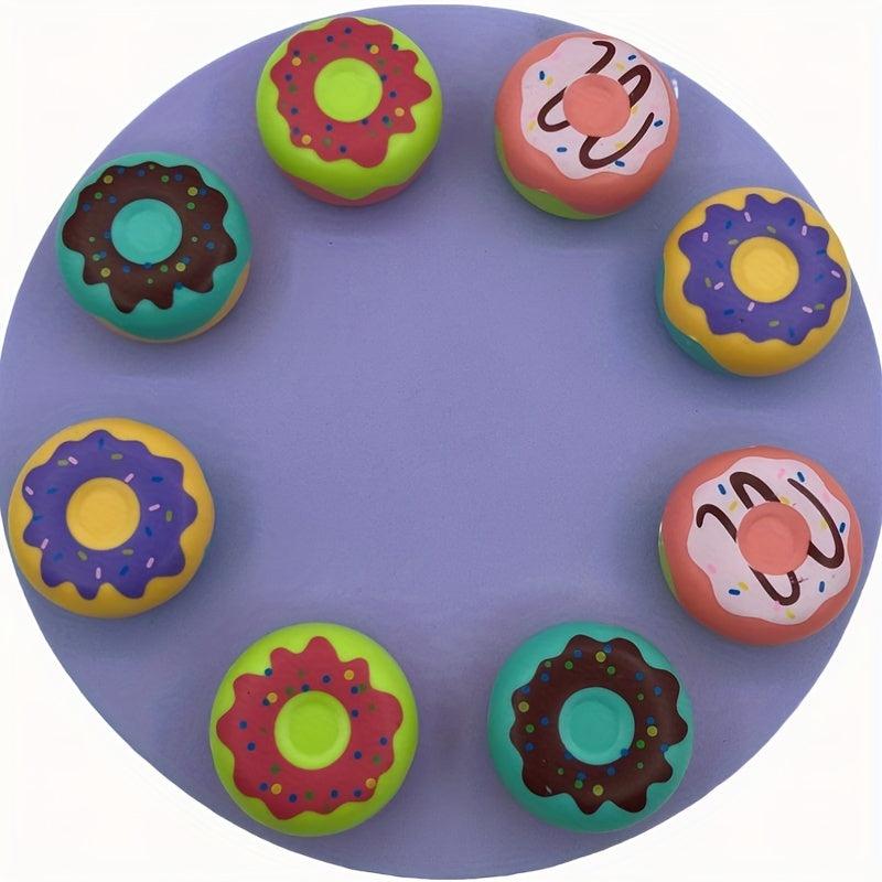 4pcs Mini Donut Pull Back Car Toy Small Car Cartoon Fun Pull Back Donut