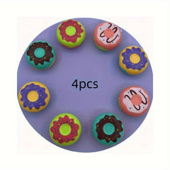 4pcs Mini Donut Pull Back Car Toy Small Car Cartoon Fun Pull Back Donut