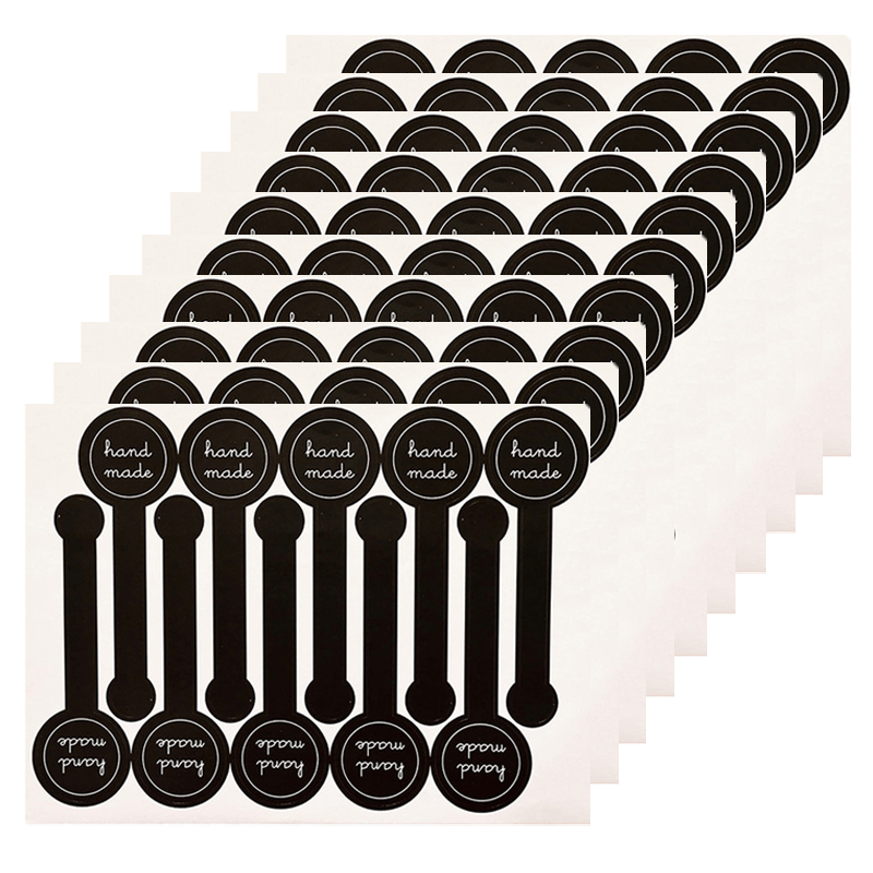 100 10pcs Long Strips Baking Packaging Adhesive Stickers