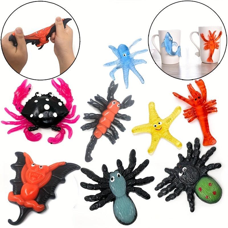 6Pcs Random Halloween TPR Soft Glue Venting Toys