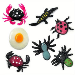 6Pcs Random Halloween TPR Soft Glue Venting Toys