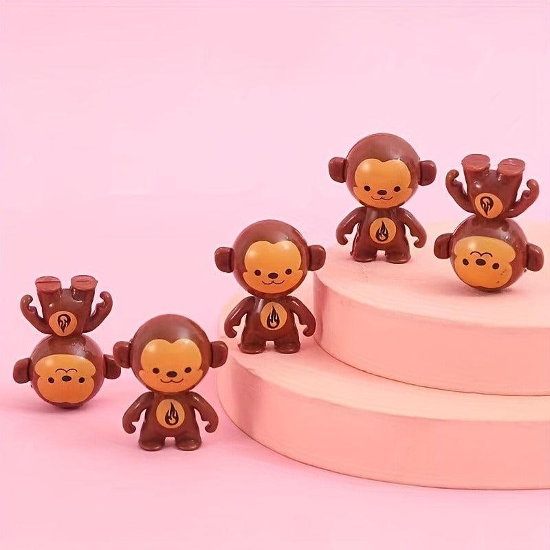 68pcs Monkey Tumbler Toys Reversing Rotating Mini Toy For Kids