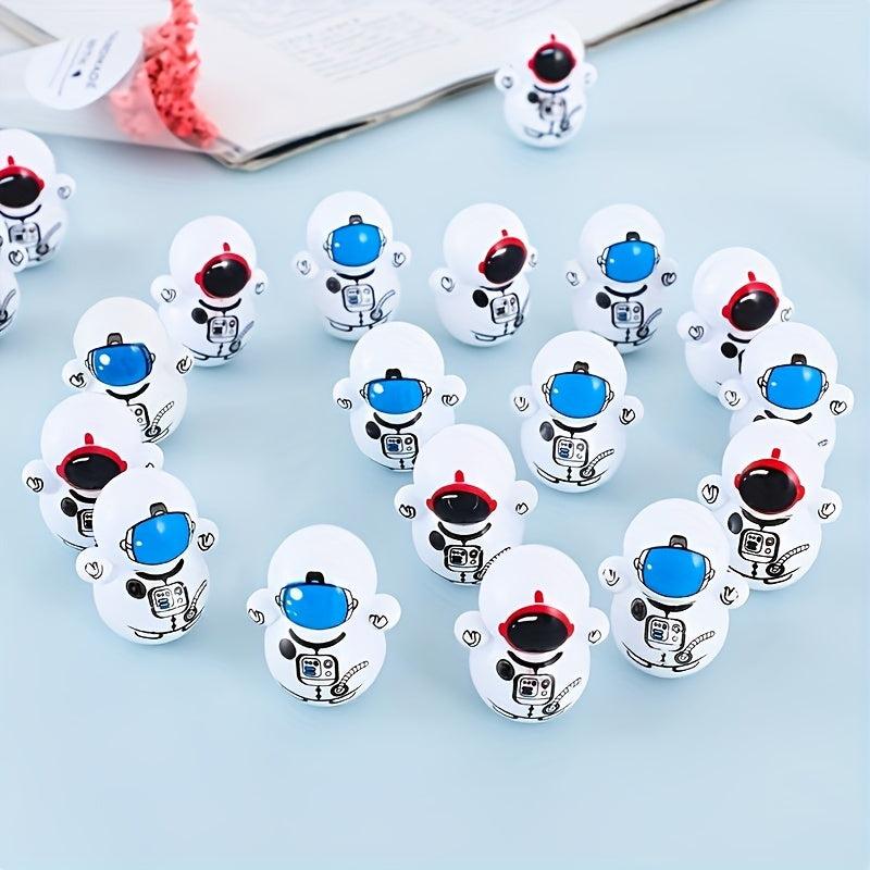 10pcs Astronaut Mini Tumbler Toy Desktop Decor Gift Random