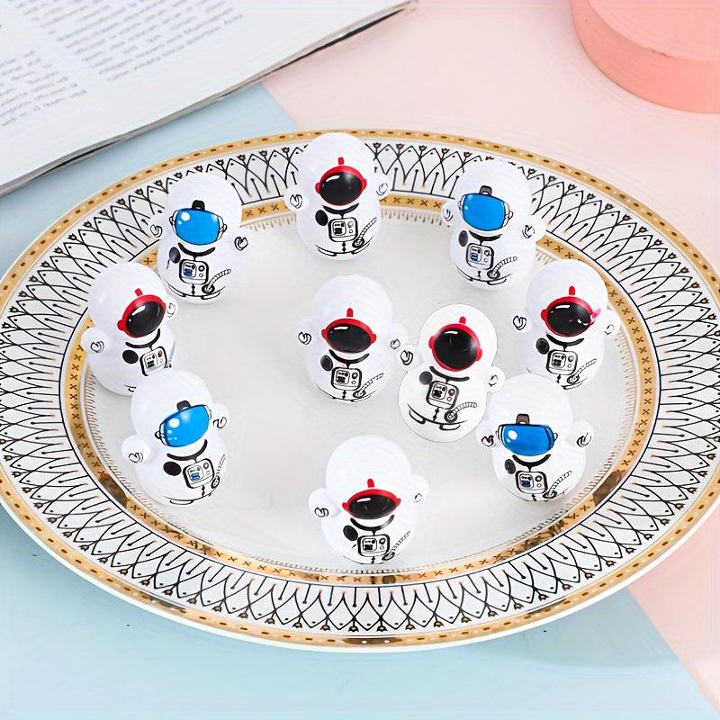 10pcs Astronaut Mini Tumbler Toy Desktop Decor Gift Random