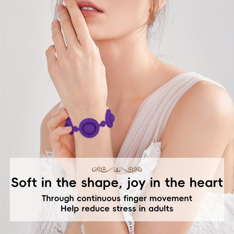 Bubble Women's Bracelet Decompress Finger Toys Key Chain Christmas Gift