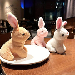 Pink Rabbit Plush Toy Keychain Pendant