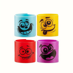 Kids Emoticon Coil Springs Party Favors, 12 Pcs Bulk Toys, 3.48 cm