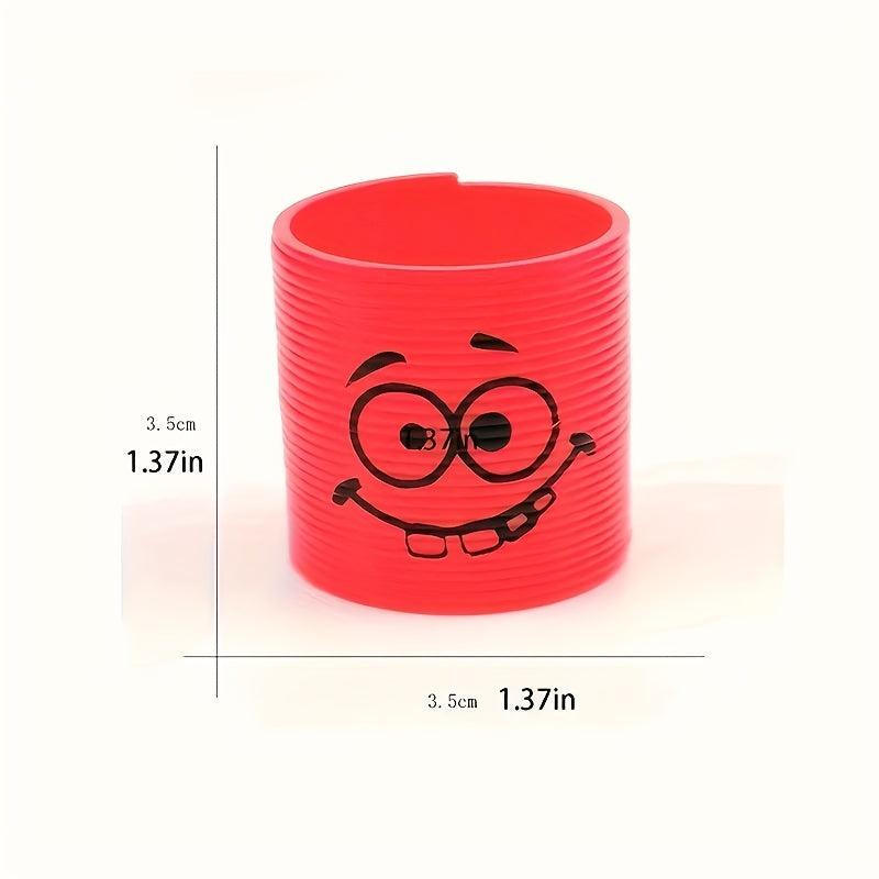Kids Emoticon Coil Springs Party Favors, 12 Pcs Bulk Toys, 3.48 cm