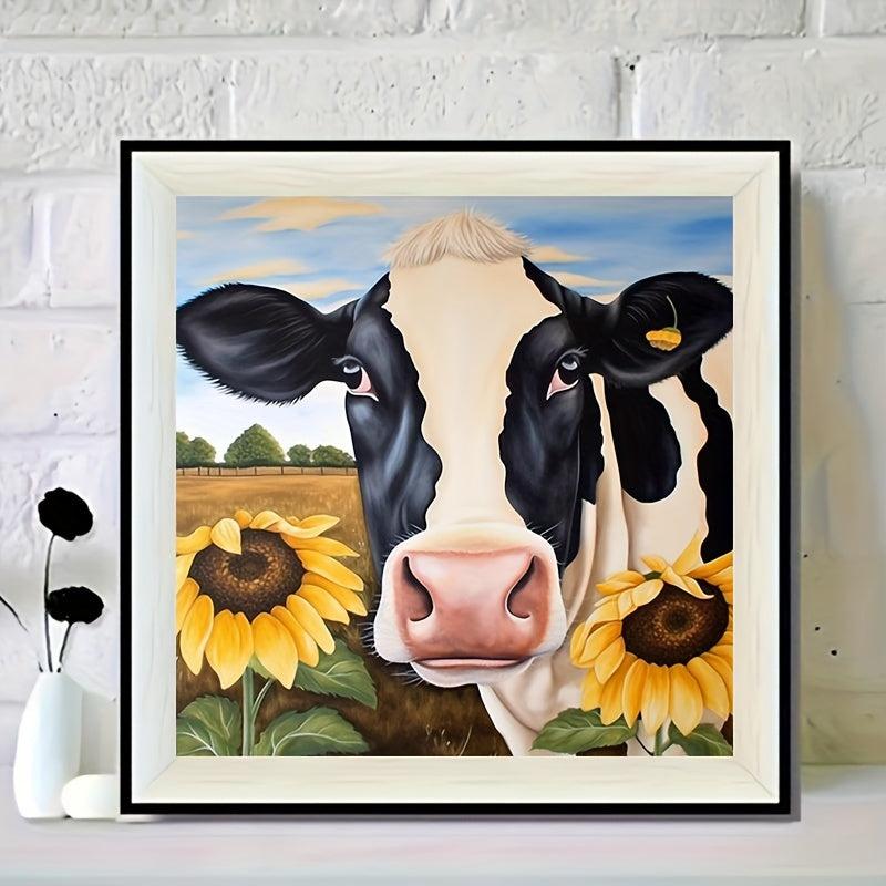 DIY Sunflower Cow Diamond Painting Set Full Diamond Art Cross Stitch Picture