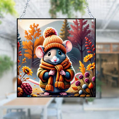 Cartoon Mouse Acrylic Stained Window Hanging 14.99