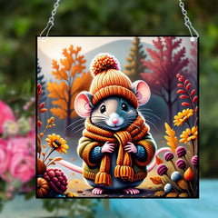 Cartoon Mouse Acrylic Stained Window Hanging 14.99