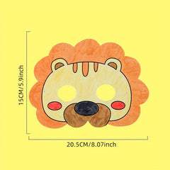 3pcs DIY Coloring Animal Masks for Role-playing Games and Parties