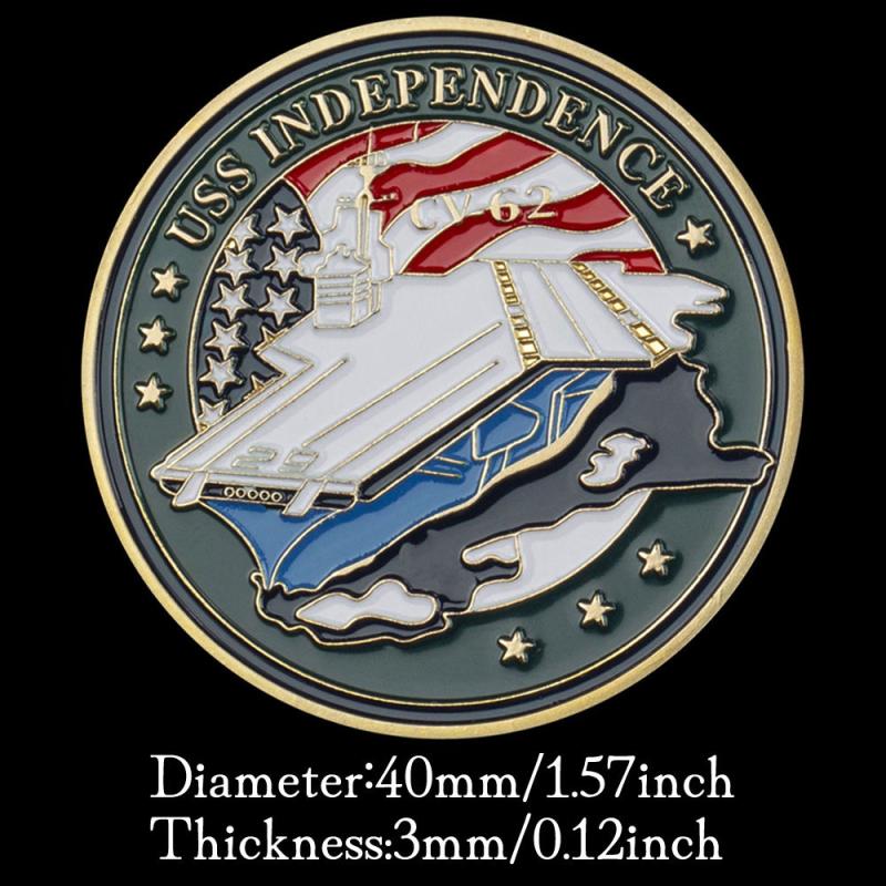 US Navy CV 62 Independence Carrier Plated Souvenir Coin