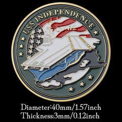 US Navy CV 62 Independence Carrier Plated Souvenir Coin