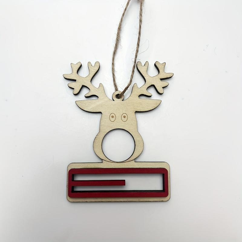 Christmas Decorative Wooden Wallet Red Envelope Creative Elk Bell