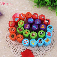 26pcs Pirate Princess Stamp Animal Stampers Assorted Self Inking Stamps