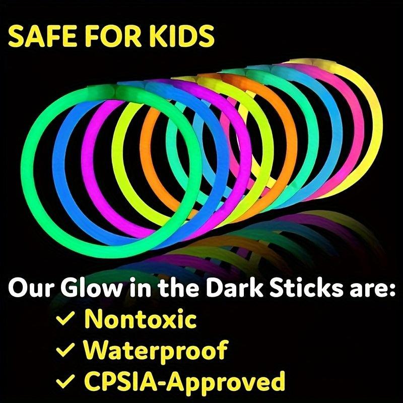 100pcs Glow Sticks Party Supplies 20-32cm Glow In The Dark Light Up Sticks