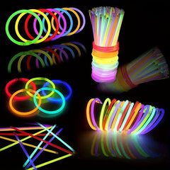 100pcs Glow Sticks Party Supplies 20-32cm Glow In The Dark Light Up Sticks
