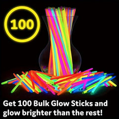 100pcs Glow Sticks Party Supplies 20-32cm Glow In The Dark Light Up Sticks