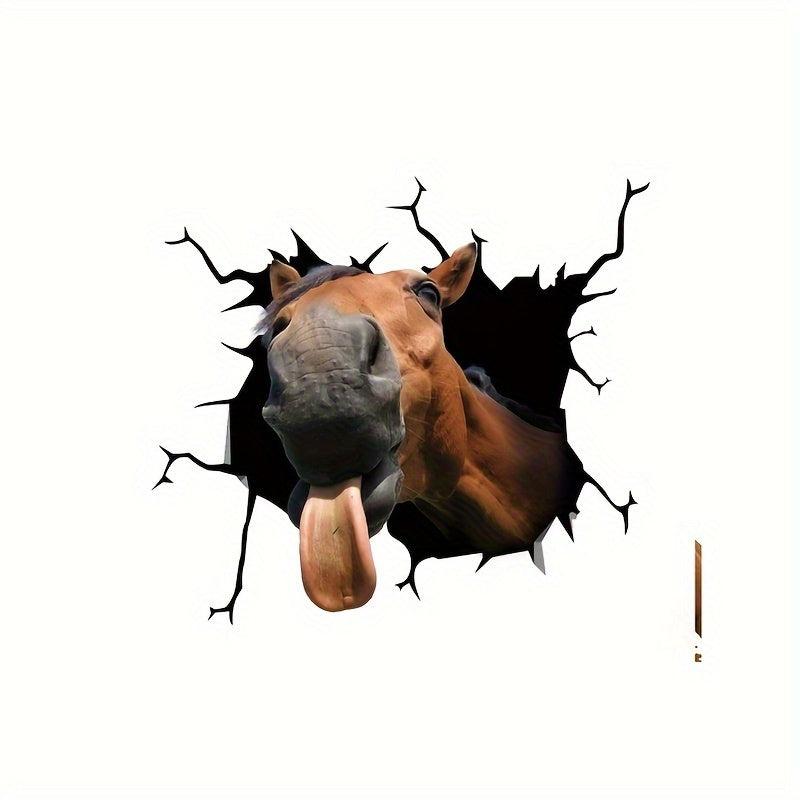Horse Head Scratch Sticker Creative Window Car Toy