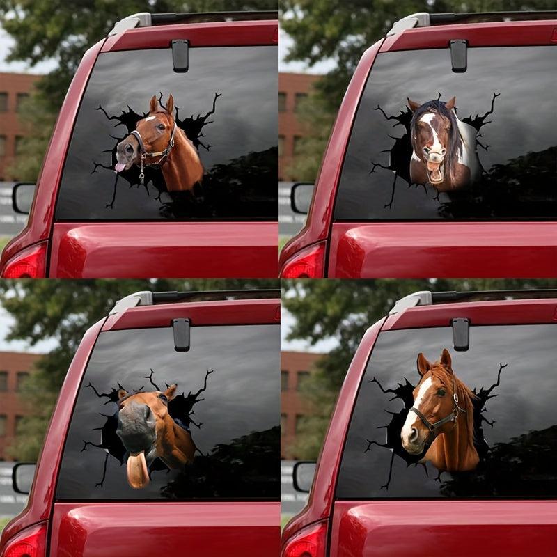 Horse Head Scratch Sticker Creative Window Car Toy