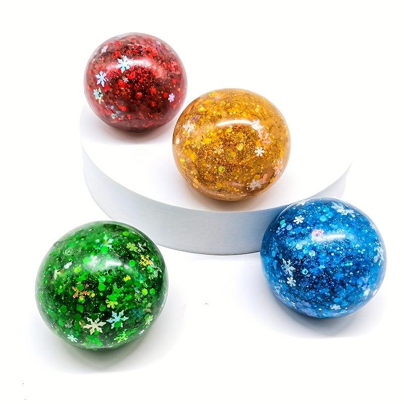 Christmas Snowflake Ball Pinch Music Soft Glue Sequins Pectin Slow Rebound Toy
