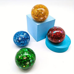 Christmas Snowflake Ball Pinch Music Soft Glue Sequins Pectin Slow Rebound Toy