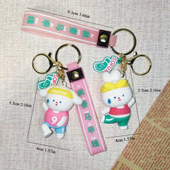Rabbit Key Backpack Phone Chain Car Pendant Girls Birthday Gift