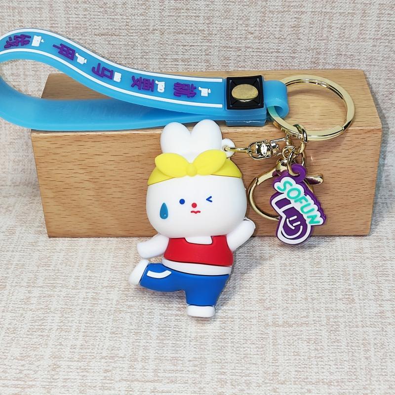 Rabbit Key Backpack Phone Chain Car Pendant Girls Birthday Gift