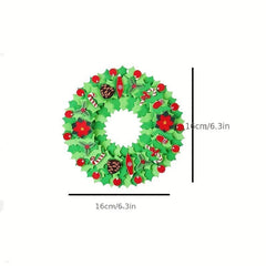 DIY Christmas Foam Sticker Wreath Handicraft Snowman Sticker Creative Wreath