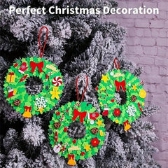 DIY Christmas Foam Sticker Wreath Handicraft Snowman Sticker Creative Wreath