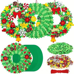 DIY Christmas Foam Sticker Wreath Handicraft Snowman Sticker Creative Wreath