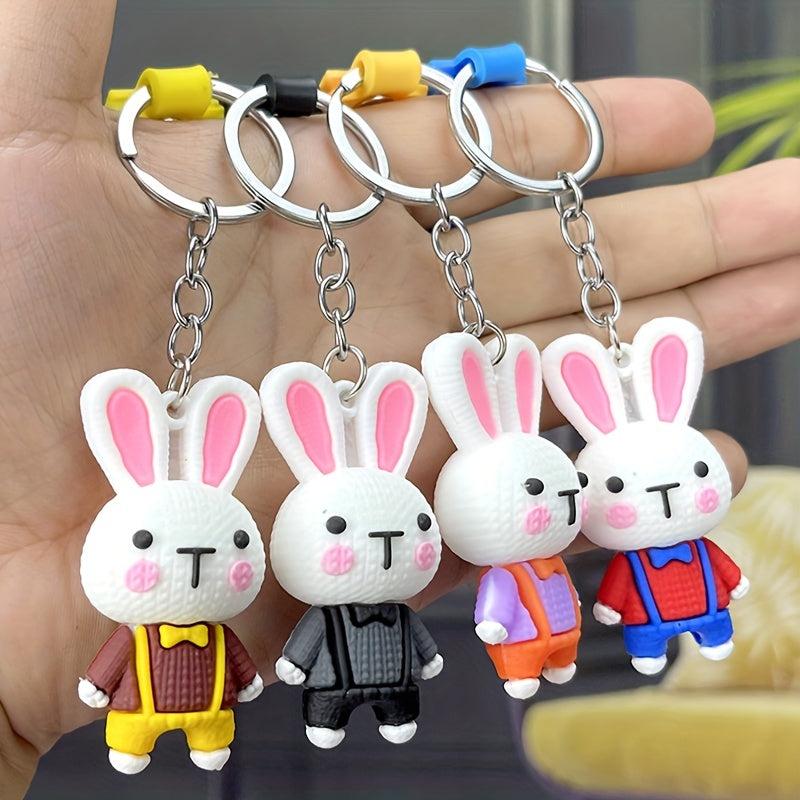 Pink Rabbit Keychain Bag Pendant Car Key Ring Couple Gift