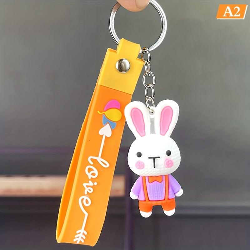 Pink Rabbit Keychain Bag Pendant Car Key Ring Couple Gift