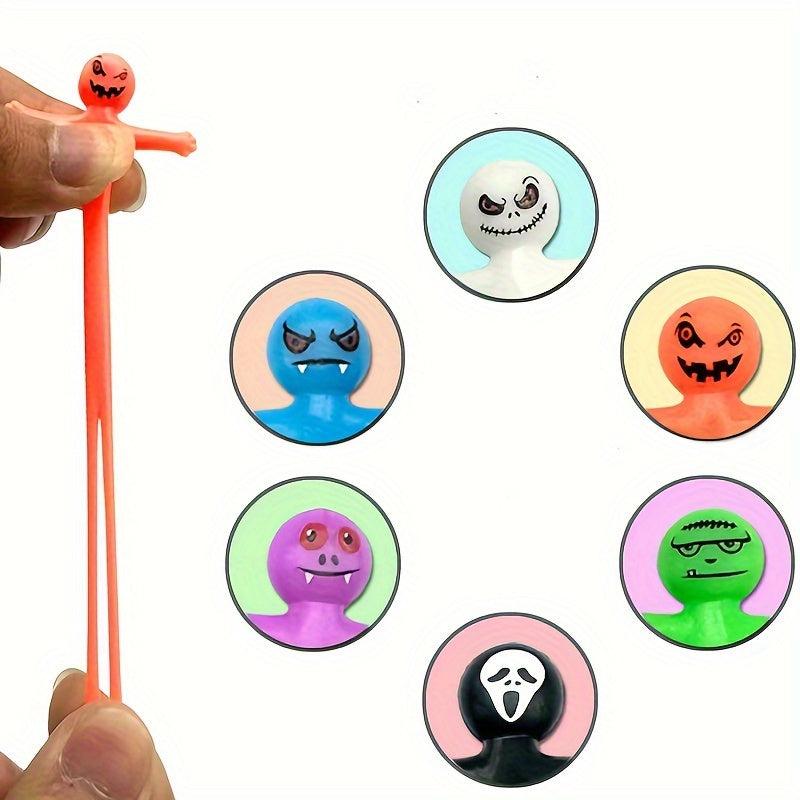6-Piece Halloween Sensory Elastic Decompression Stretchable Tube Toys