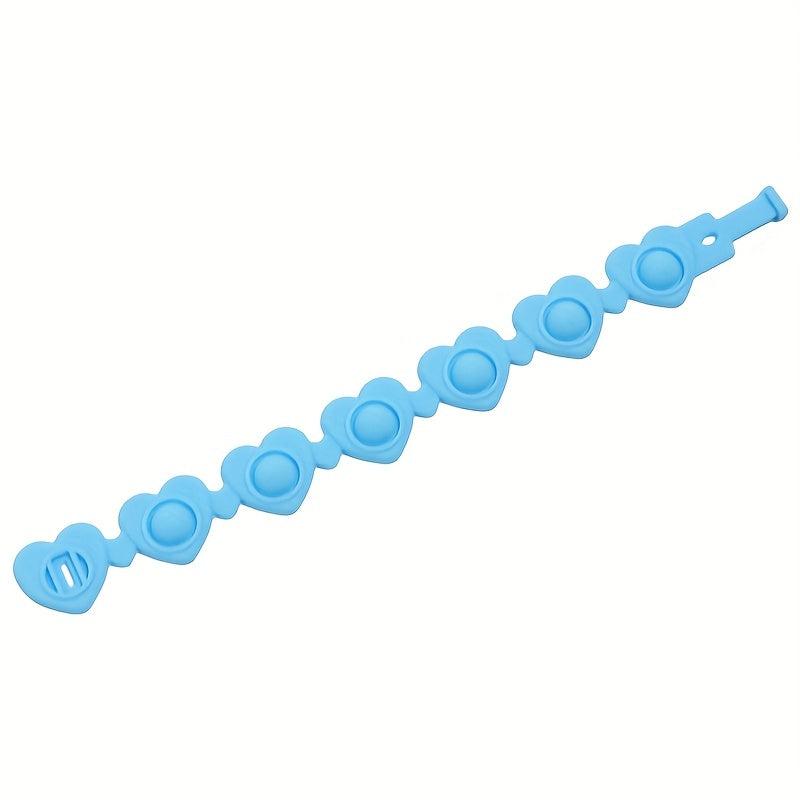 Decompressing Silicone Toy Bubble Joy Heart Rainbow Bracelet Watch