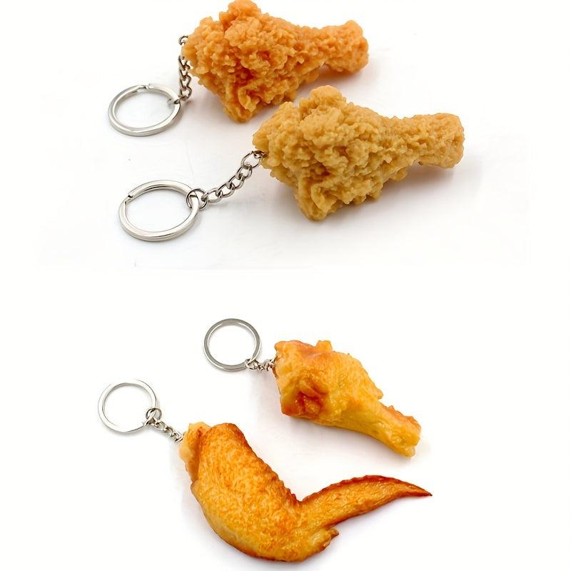 PVC Fried Chicken Leg Potato Pendant Model