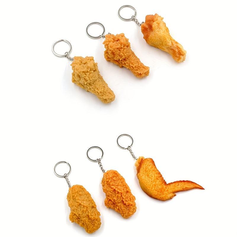 PVC Fried Chicken Leg Potato Pendant Model