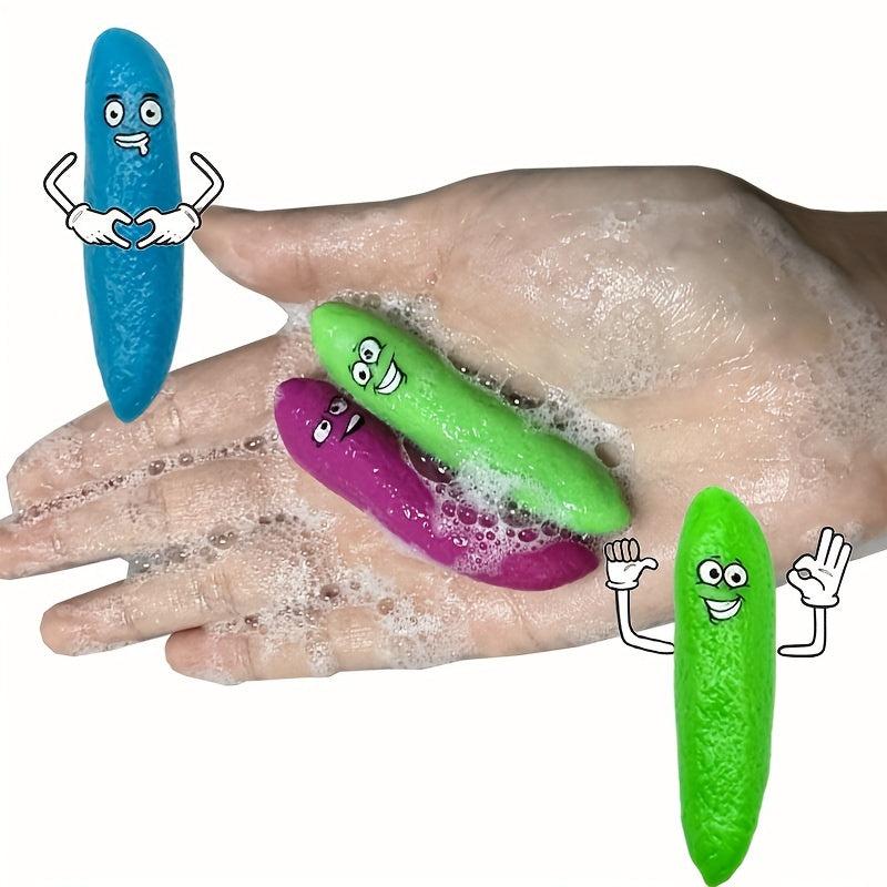 5pcs Finger Ejection Poop Sticky Wall Decompression Toy