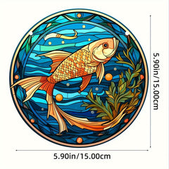 3D Fish Acrylic Stained Window Hanging Sun Catcher Wall Decor