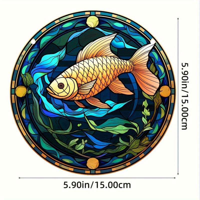 3D Fish Acrylic Stained Window Hanging Sun Catcher Wall Decor