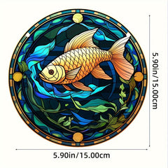 3D Fish Acrylic Stained Window Hanging Sun Catcher Wall Decor